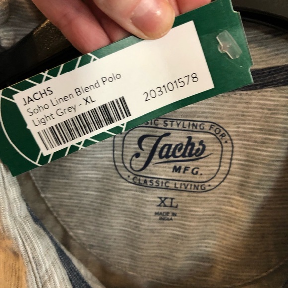 Men’s Grey JACHS Polo Style Shirt - Picture 2 of 4